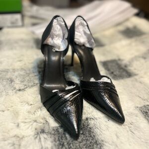 Aldo Black Textured Women's Heels